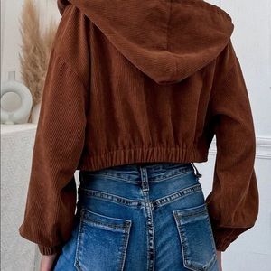 🔥HYFIV CARAMEL CORDUROY CROPPED HOOD JACKET 🔥